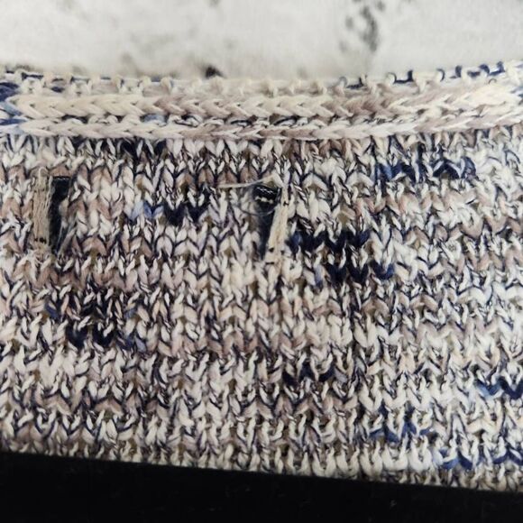 Lucky Brand Womens Side Zip Tweed Blazer Jacket Knitted Hi Low Blue Medium - Picture 6 of 14